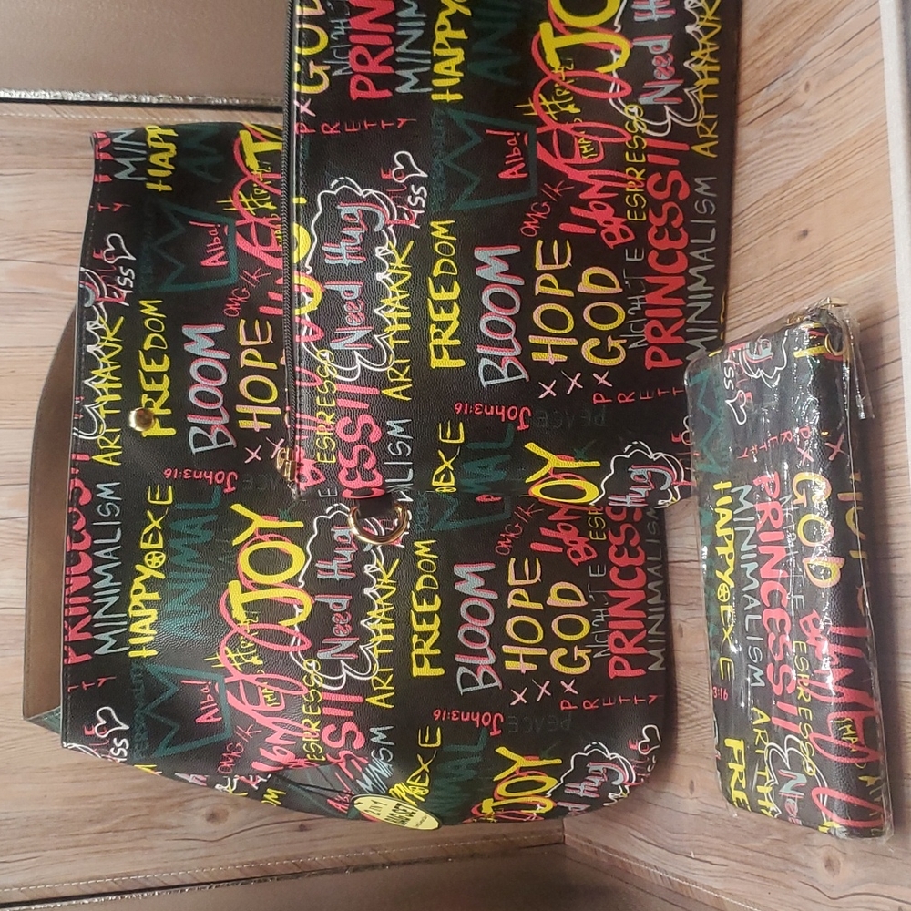 3pc Inspirational Graffiti set w/Wallet
